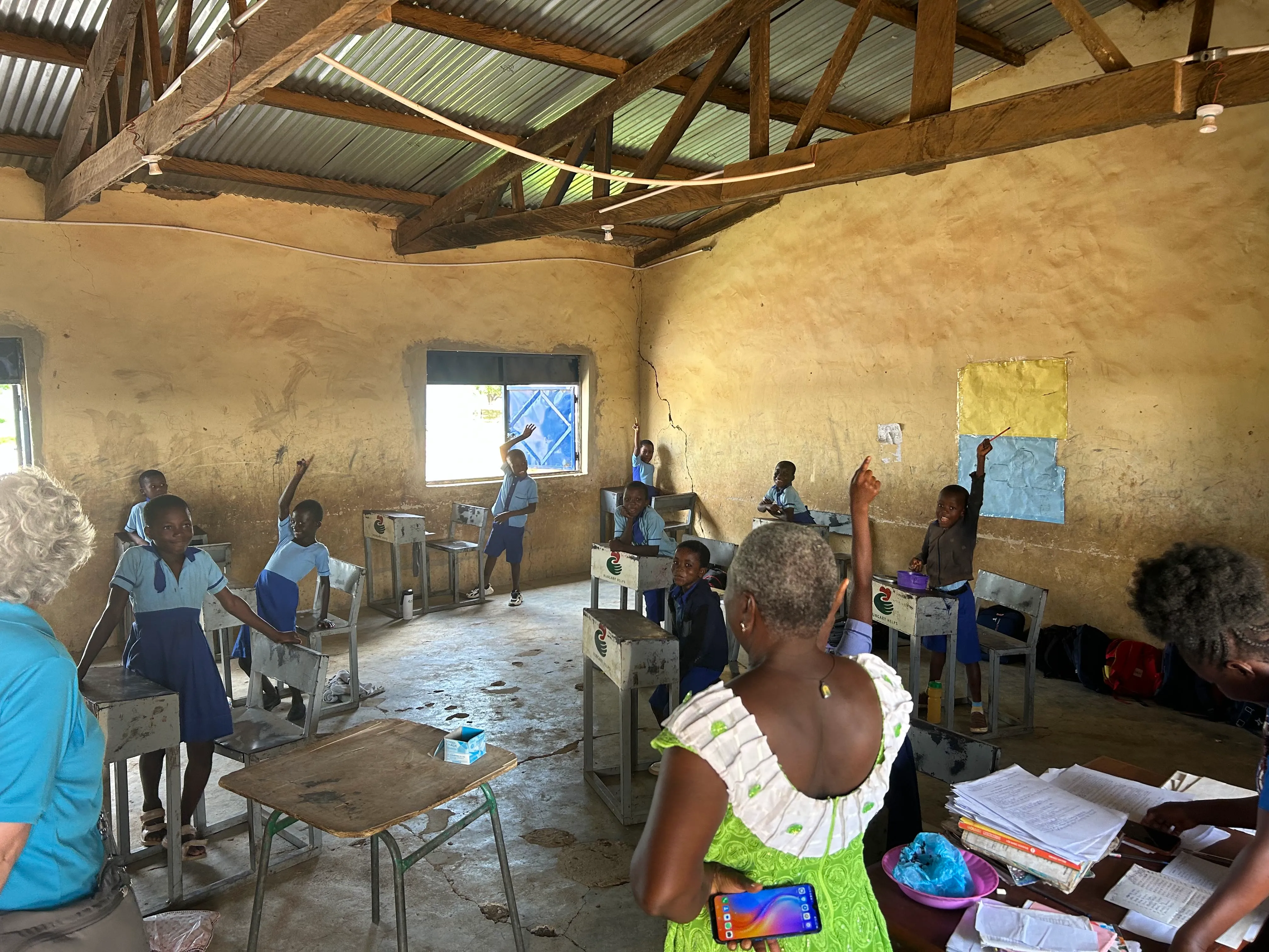 Students and staff at Fr. James Browne Memorial School in Ghana